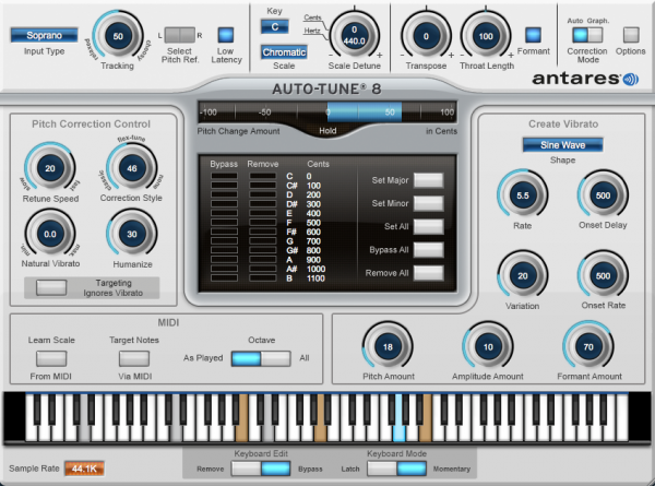 第六课 电音插件Antares Autotune-选择性控制音符