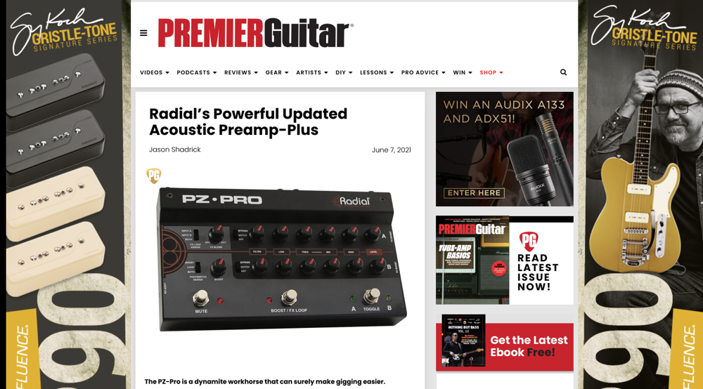 出类拔萃：Radial PZ-Pro 被评为吉他手们「不可或缺的设备之一